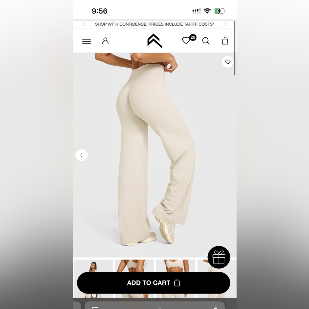 Oner Active Soft Motion straight leg pants in Sand